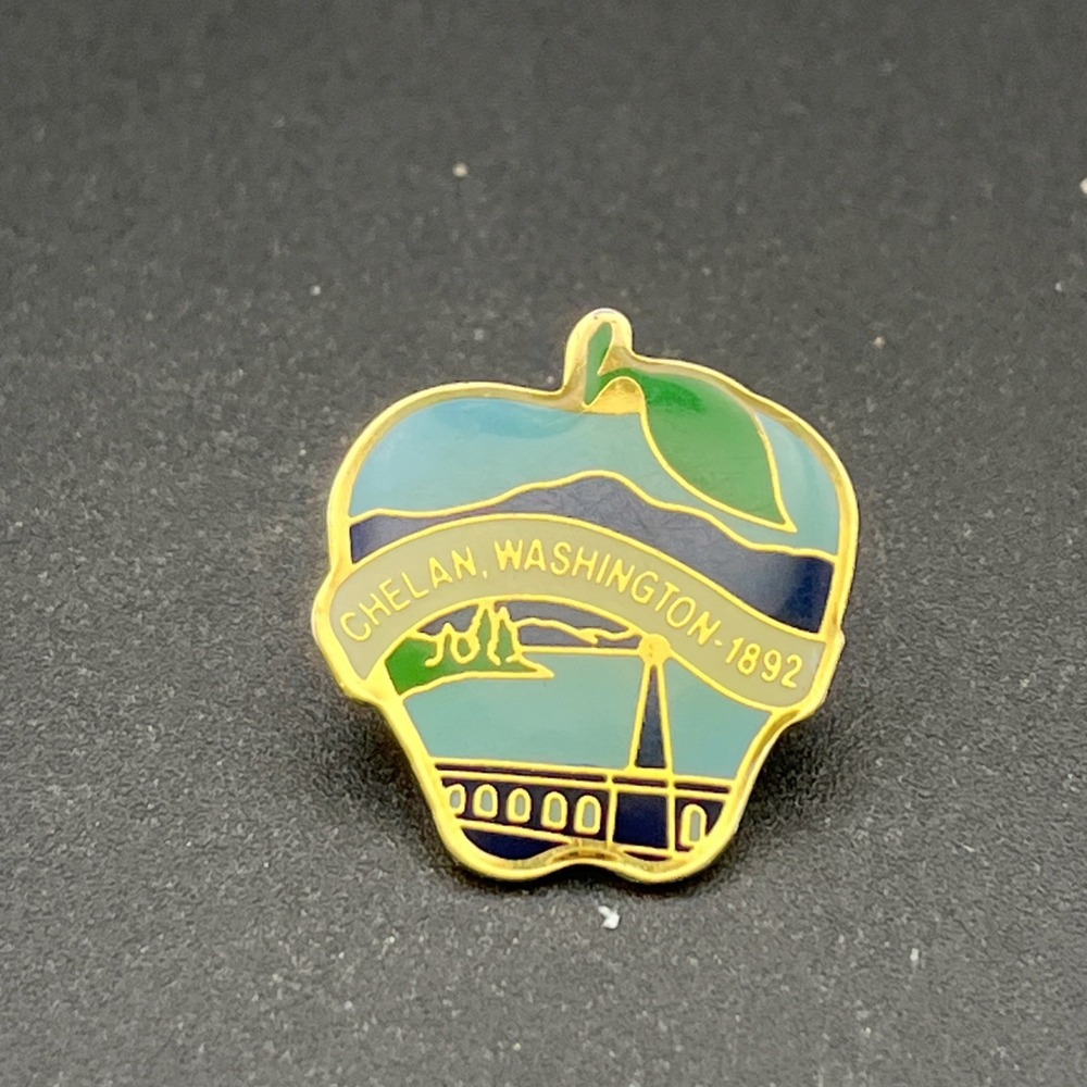 Chelan Washington Apple 1892 Lapel Hat Pin